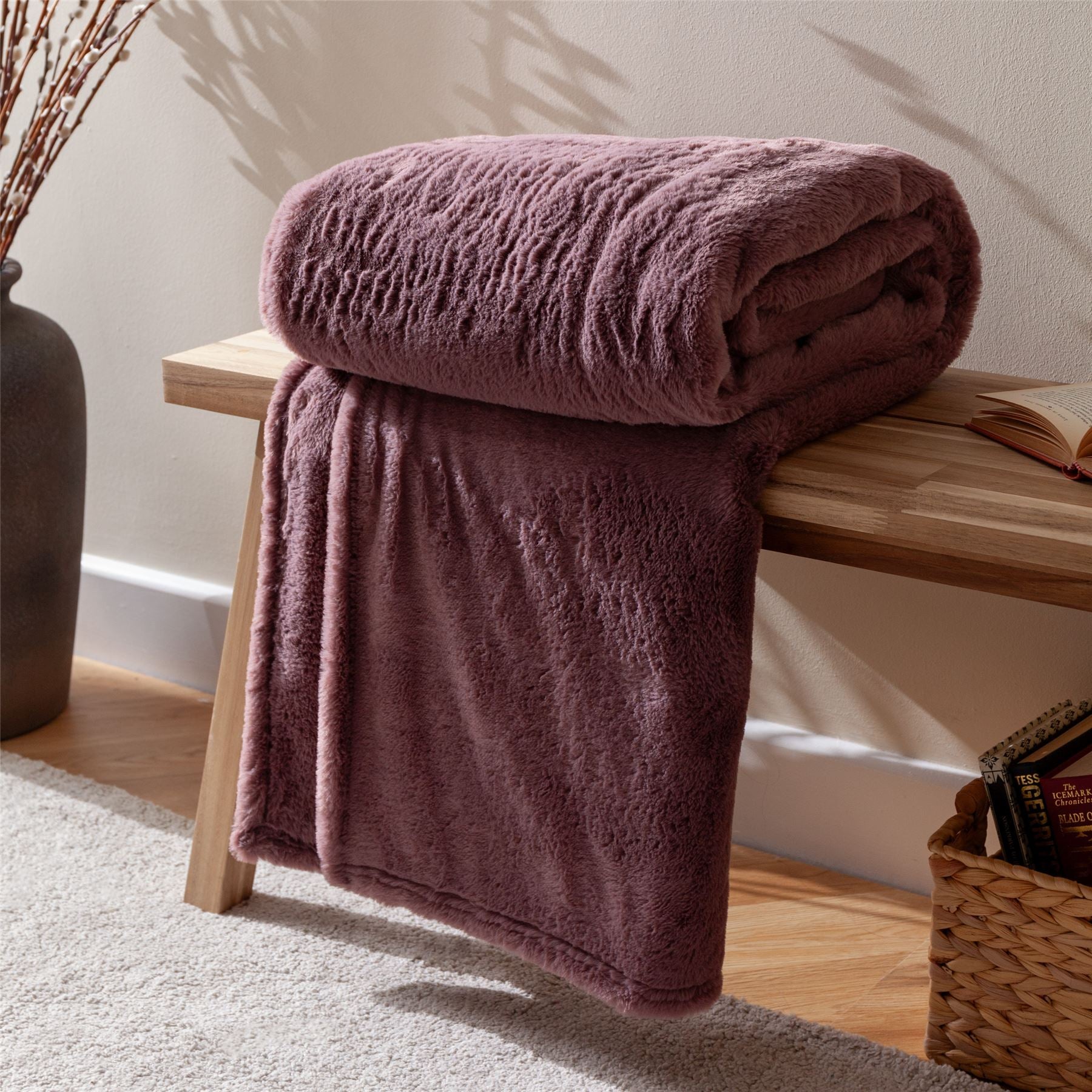 Furn Kallu Super Soft Cosy Faux Fur Throw