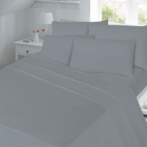 Night Zone Plain Dyed 100% Brushed Cotton Flannelette Duvet Cover Set