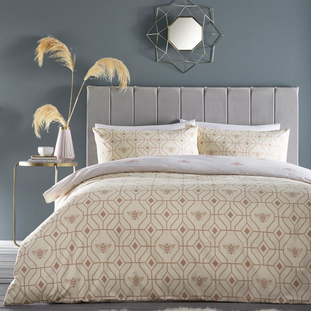 Furn Bee Deco Print Reversible Duvet Cover Set