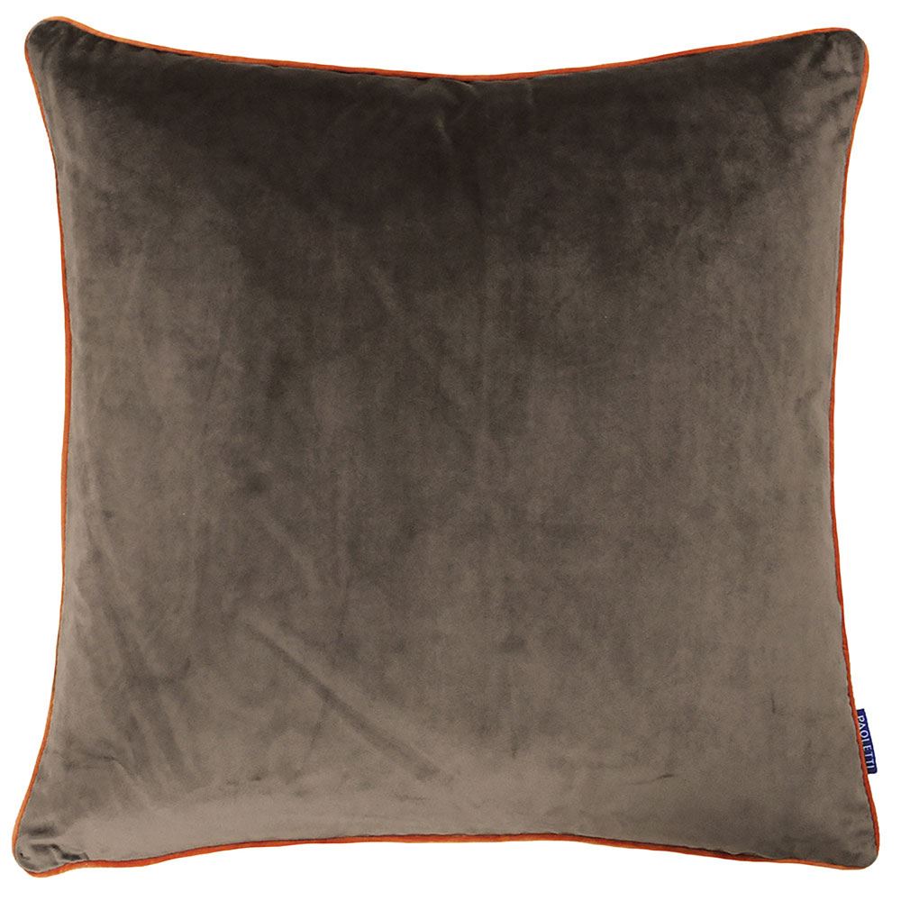 Riva Paoletti Meridian Faux Velvet Piped Cushion Cover