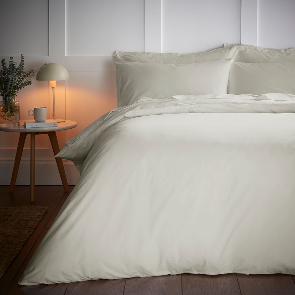 Bianca Tencel Plain Dye Cotton Rich Percale 200 Thread Count Duvet Cover and Pillowcase Set