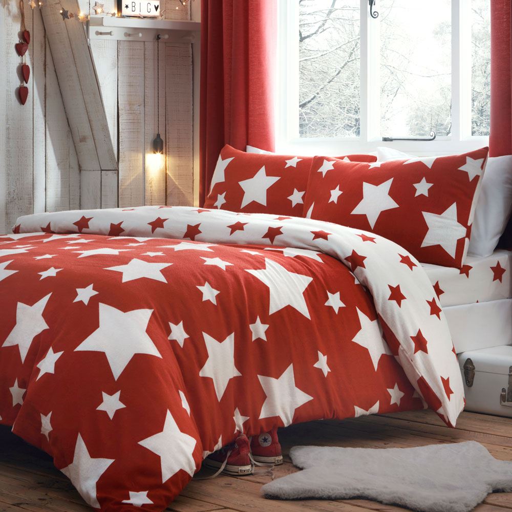 Bedlam Kids Stars Reversible 100% Brushed Cotton Duvet Cover Set