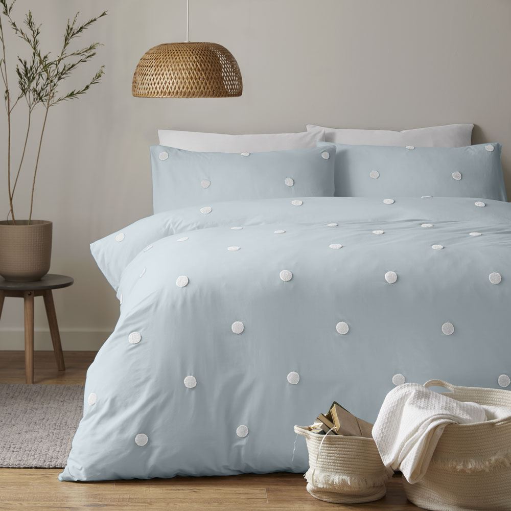 Appletree Signature Dot Garden 100% Cotton Tufted Duvet Cover Set