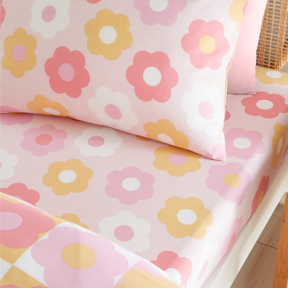 Catherine Lansfield Retro Daisy Single Fitted Sheet