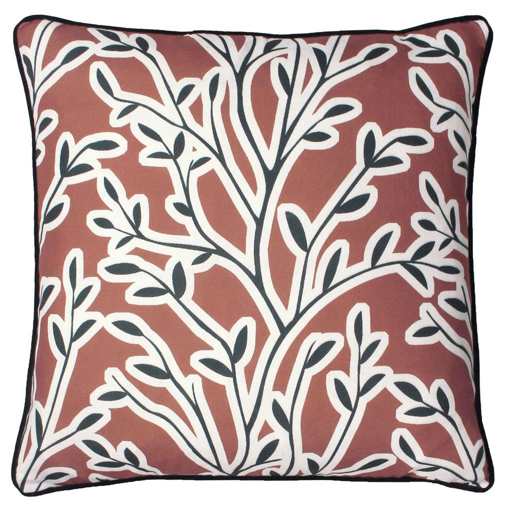 Furn Annika Leaf Print Piped Edge Cushion Cover
