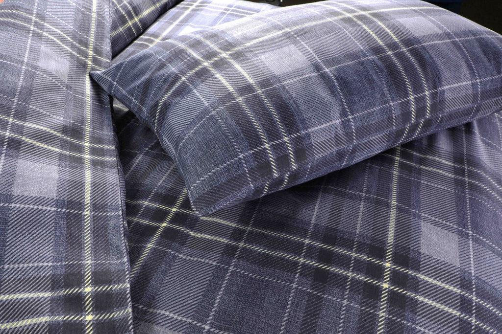 Night Zone Wesley Tartan Check Easy Care Duvet Cover Set