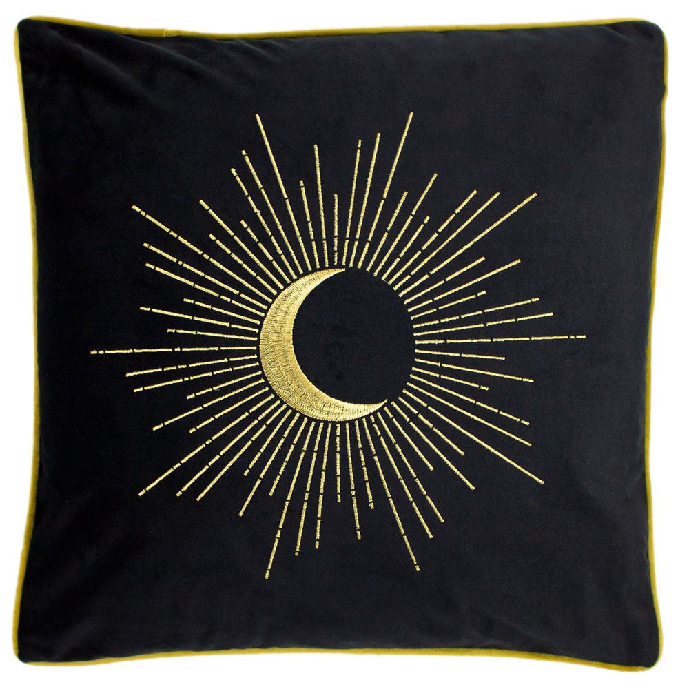 Furn Astrid Embroidered Velvet Piped Edge Cushion Cover