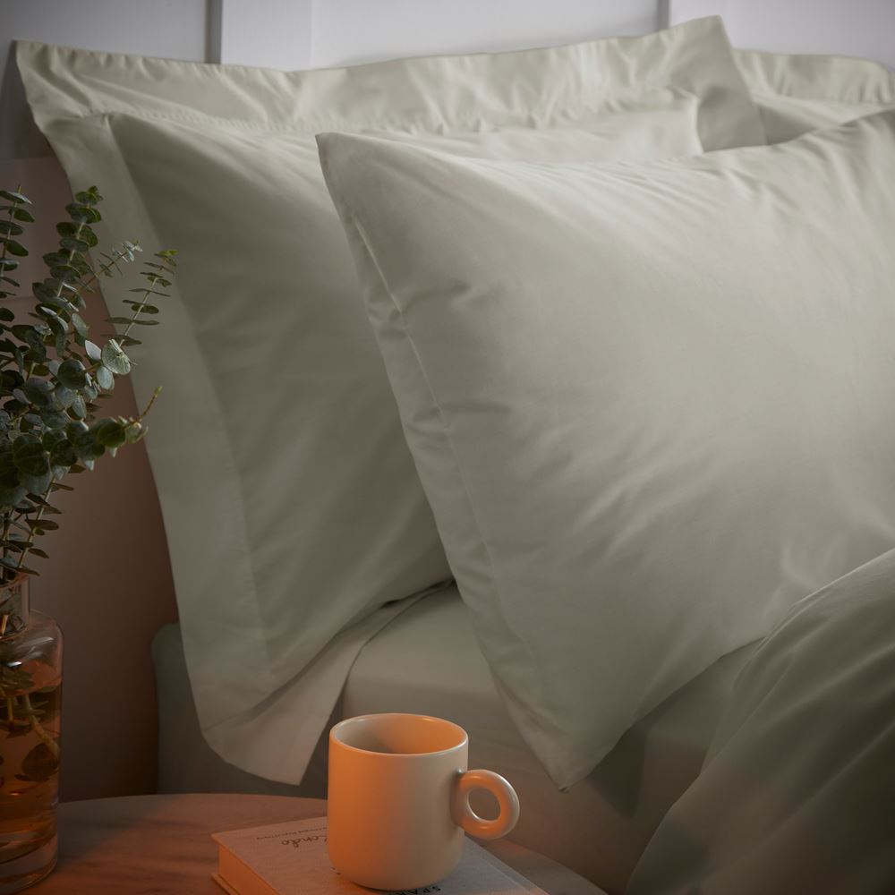 Bianca Tencel Plain Dye Cotton Rich Percale 200 Thread Count Duvet Cover and Pillowcase Set