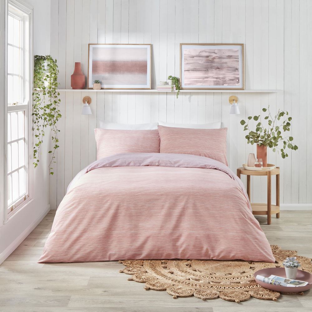 Fusion Bethan Stripes Print Easy Care Reversible Duvet Cover Set