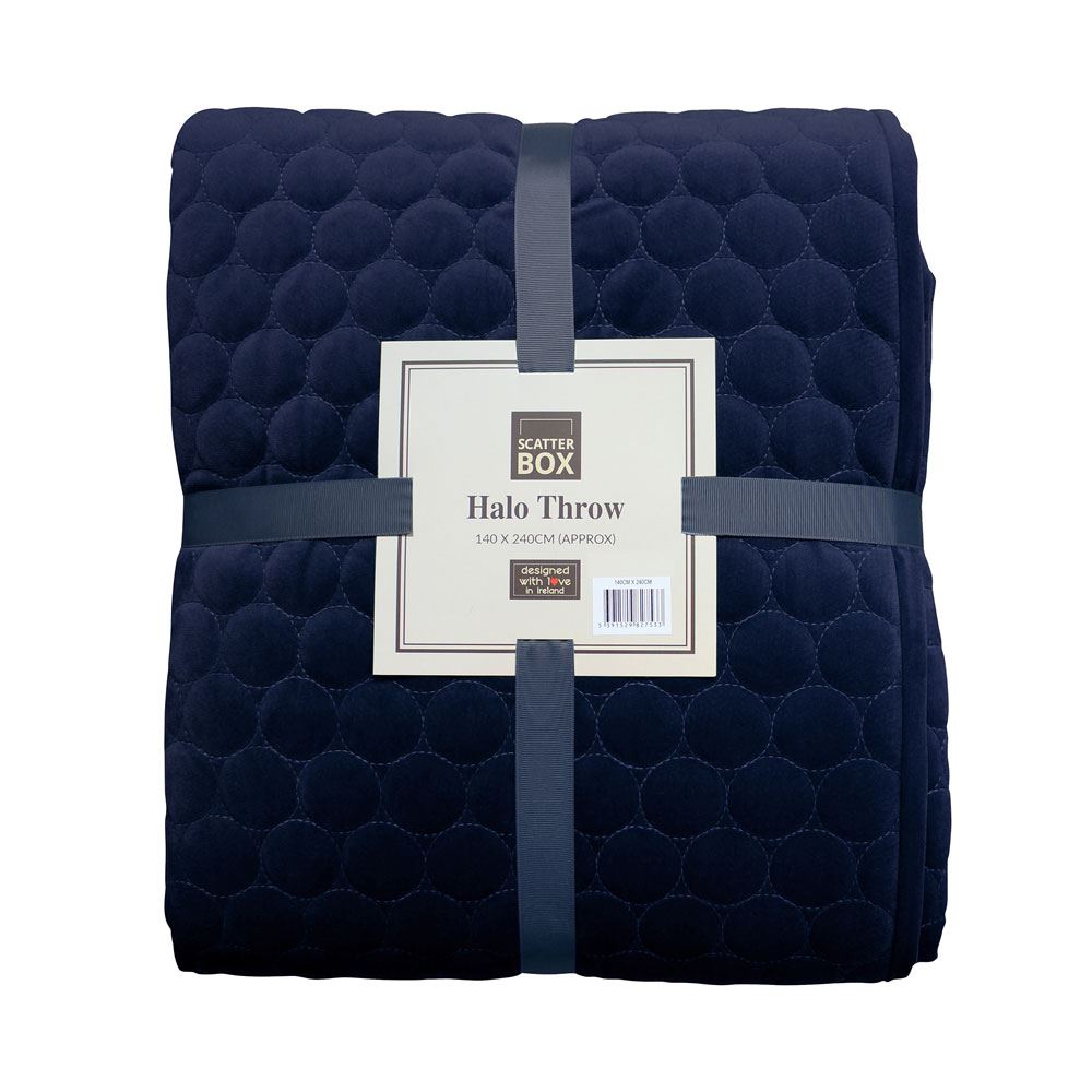 Scatter Box Halo Embroidered Velour Bedspread