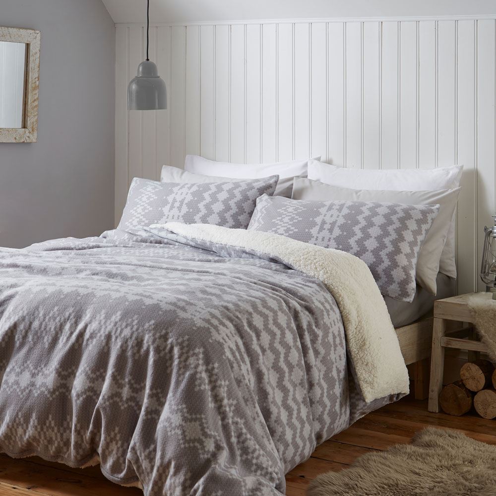 Catherine Lansfield Alpine Fleece Duvet Cover Set