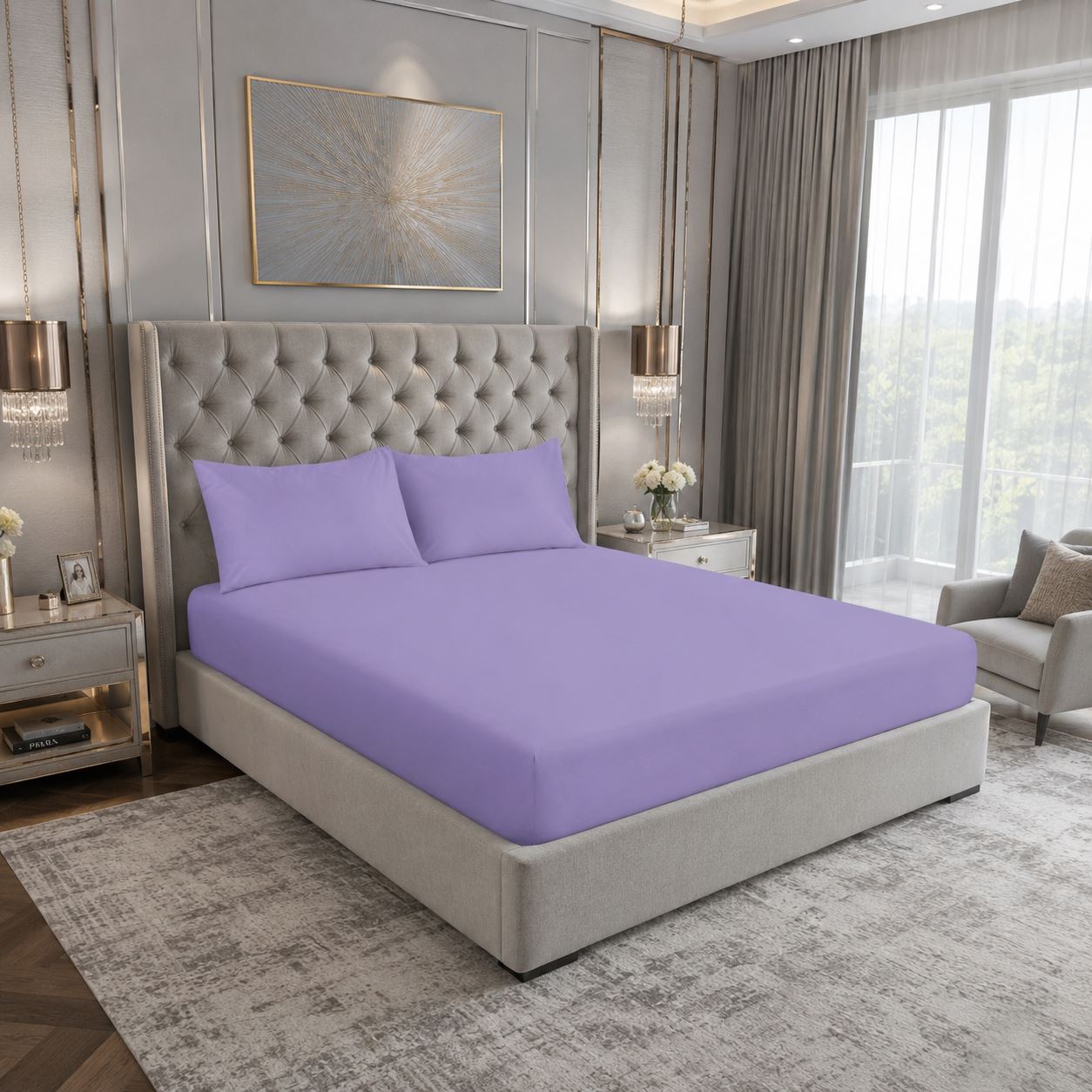 Night Zone Easy-care extra deep fitted sheets