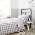 Bianca Kids Check And Stripe Reversible 100% Cotton Fitted Sheet