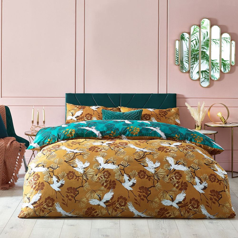 Furn Demoiselle Tropical Print Reversible Duvet Cover Set