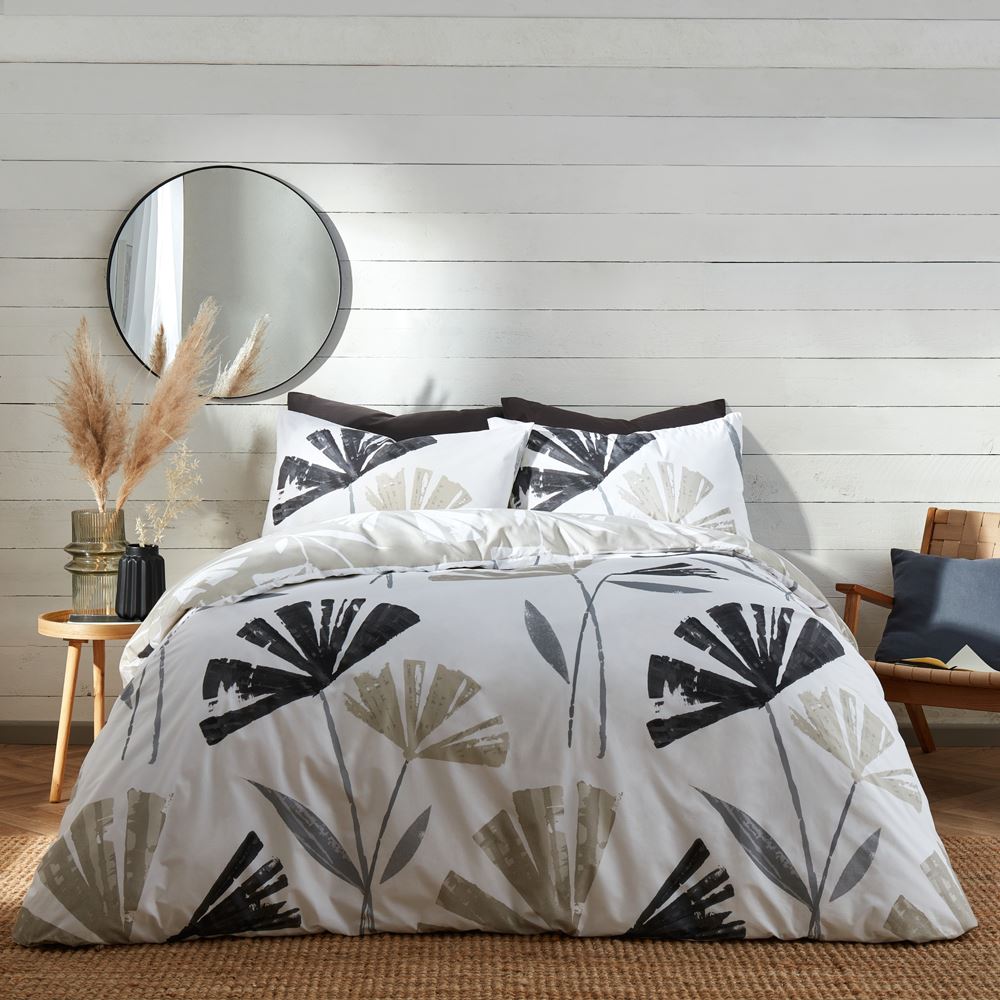 Fusion Alma Abstract Floral Print Easy Care Reversible Duvet Cover Set