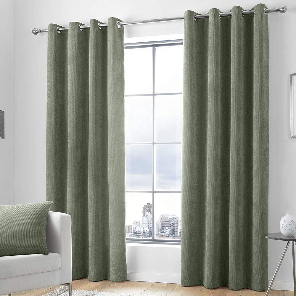 Appletree Signature Kilbride Cord Chenille Textured Eyelet Lined Curtains