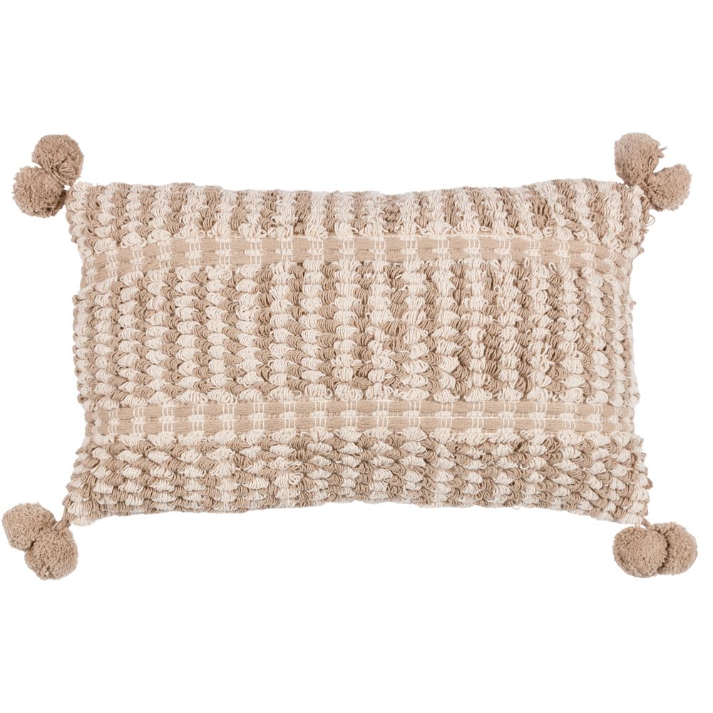 Furn Ayaan Tufted Knot 100% Cotton Pom Pom Cushion Cover