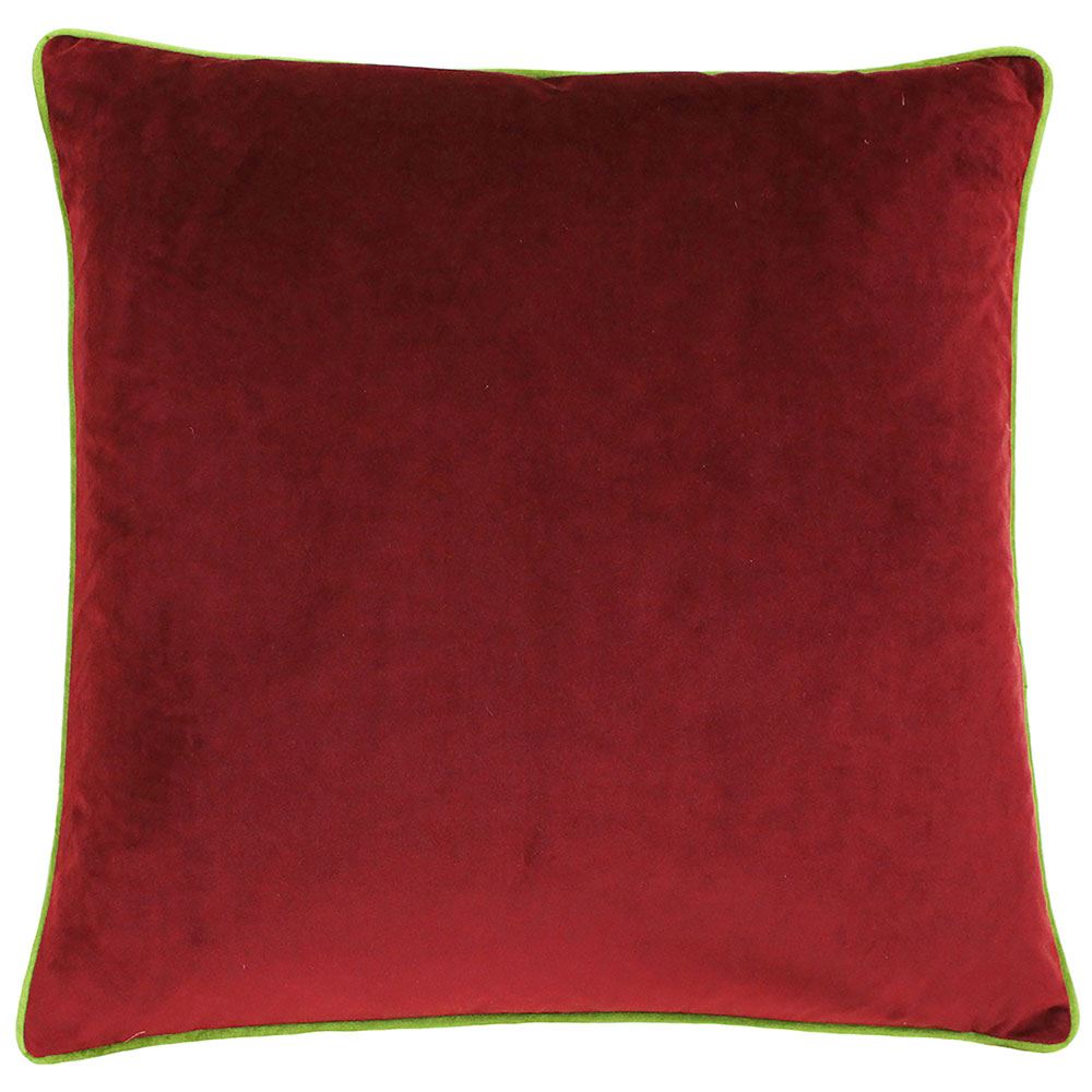 Riva Paoletti Meridian Faux Velvet Piped Cushion Cover