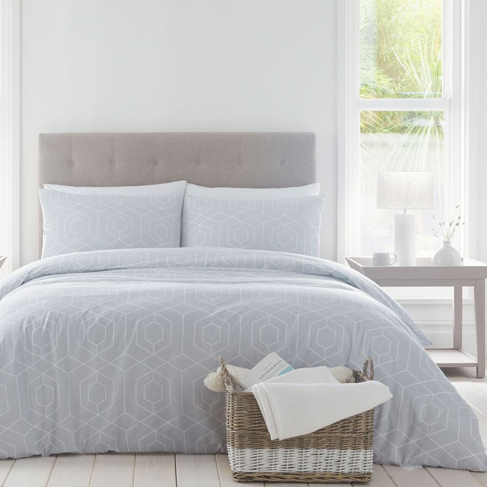 Drift Home Greenwich Geometric Print Eco-Friendly Duvet Cover Set