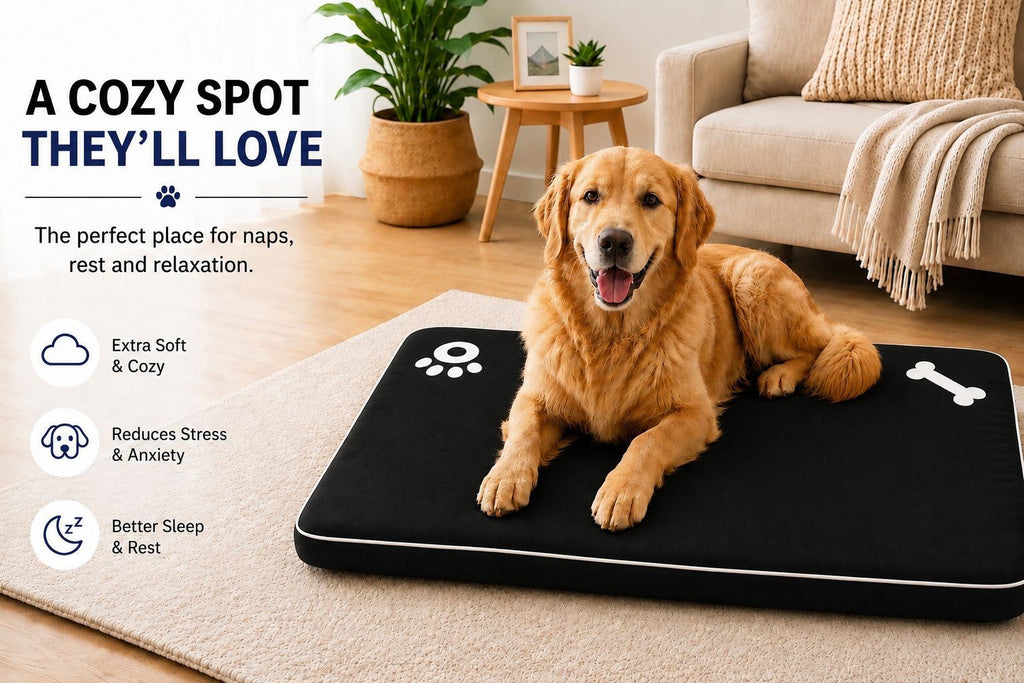 Night Zone Super Soft Bone & Paw Pet Bed Mat