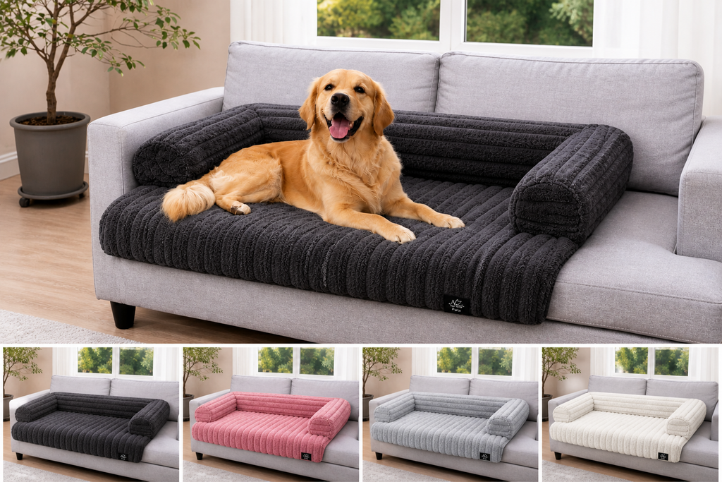 Night Zone Super Soft Plush Cord Sofa Pet Bed