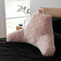 Catherine Lansfield Cosy Diamond Faux Fur High Back Cuddle Cushion Back Rest