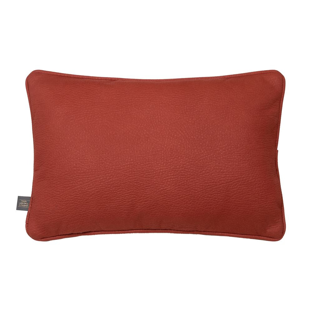 Scatter Box Chloe Vegan Leather Textured Feather Filled Piped Edge Cushion