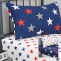 Catherine Lansfield So Soft Stripes and Stars Single Fitted Sheets Two Pack