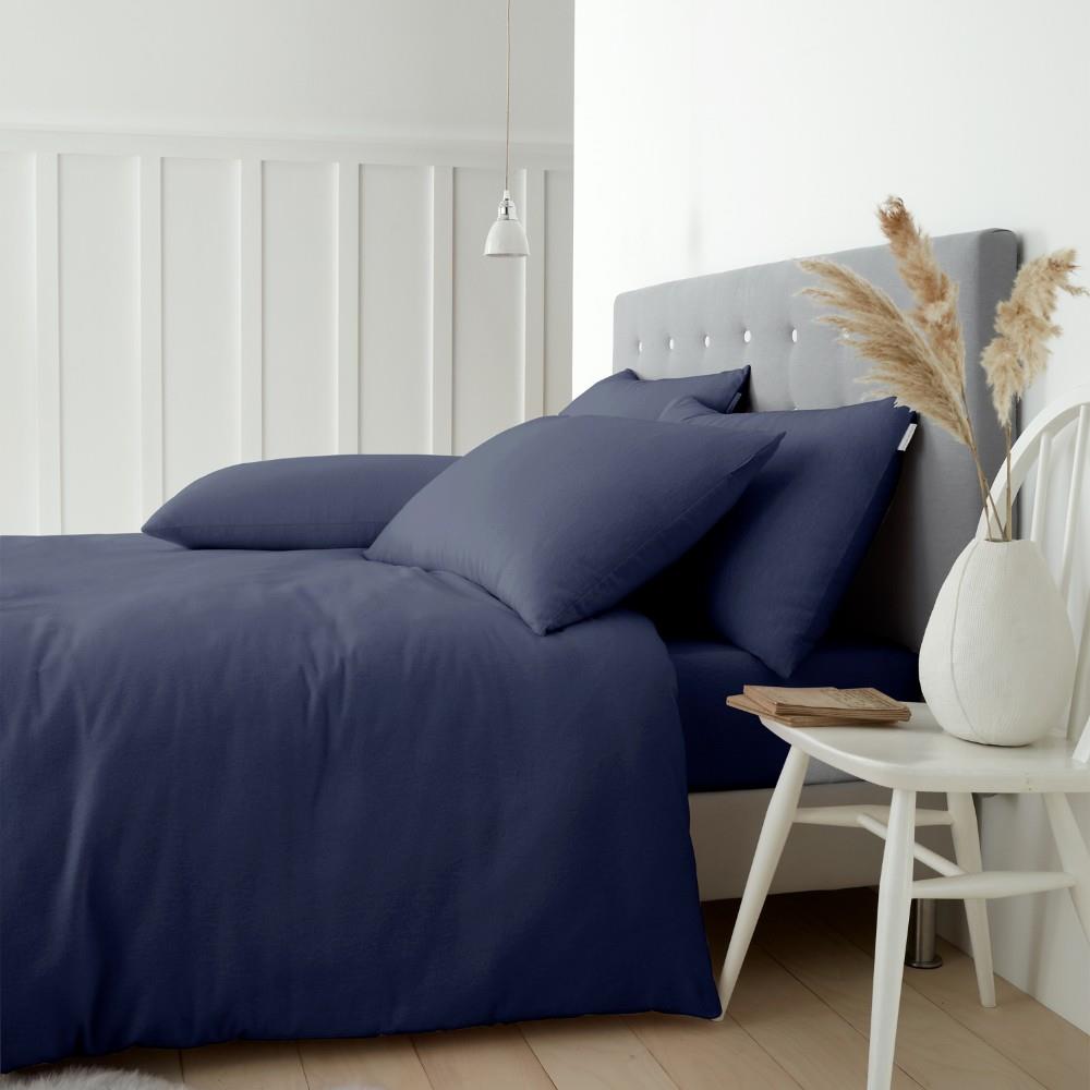 Catherine Lansfield 100% Brushed Cotton Duvet Cover Set