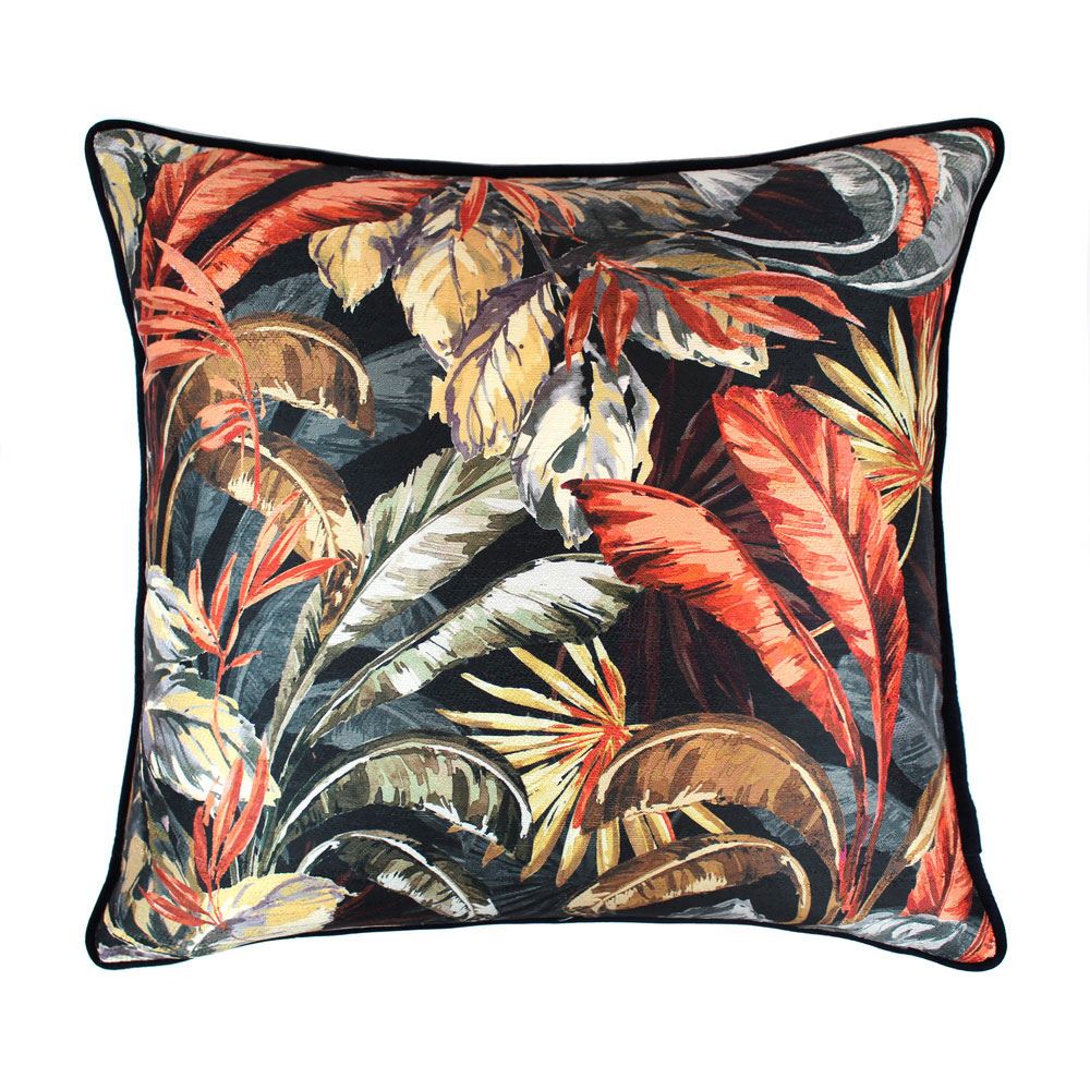 Scatter Box Paradisa Velour Feather Filled Piped Cushion