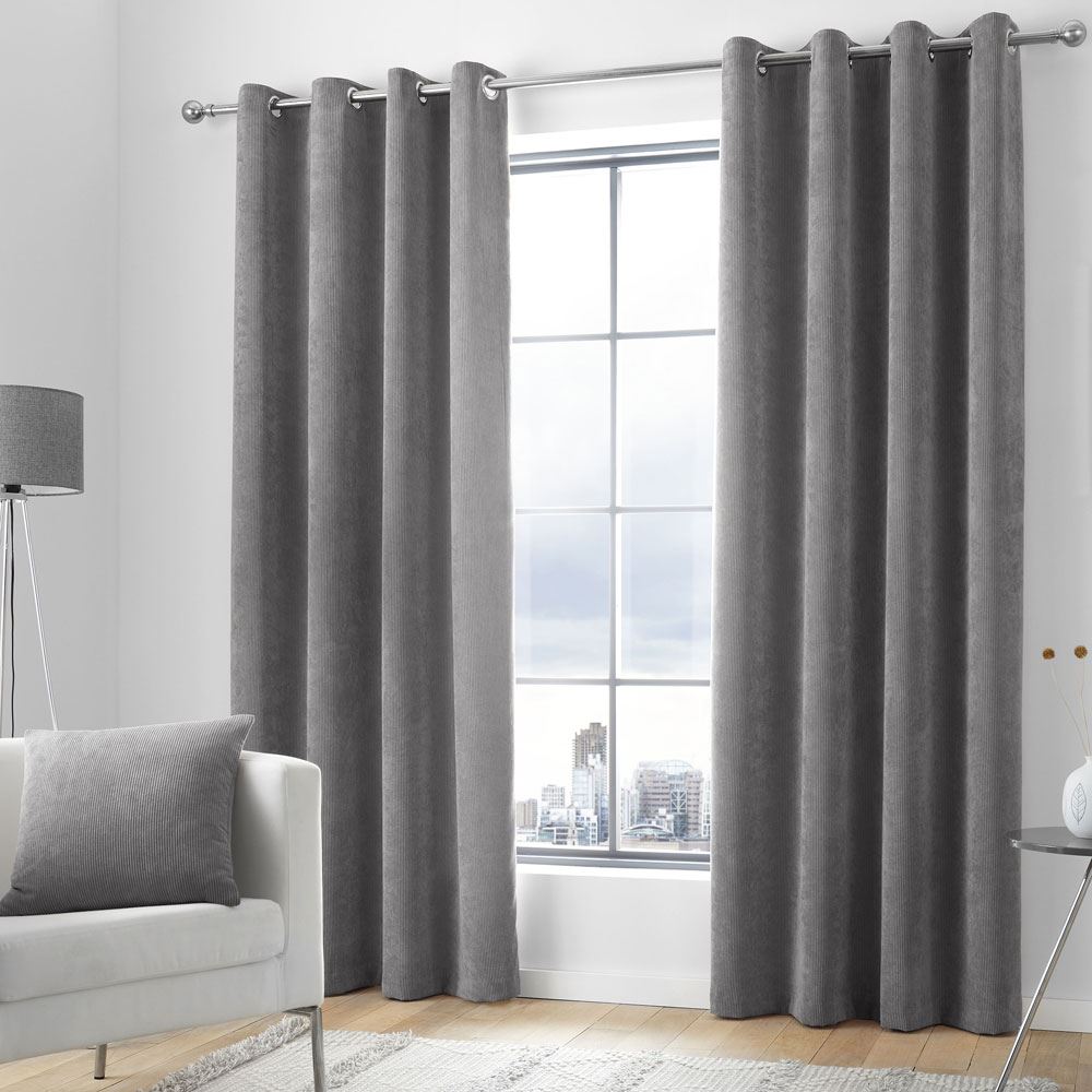 Appletree Signature Kilbride Cord Chenille Textured Eyelet Lined Curtains