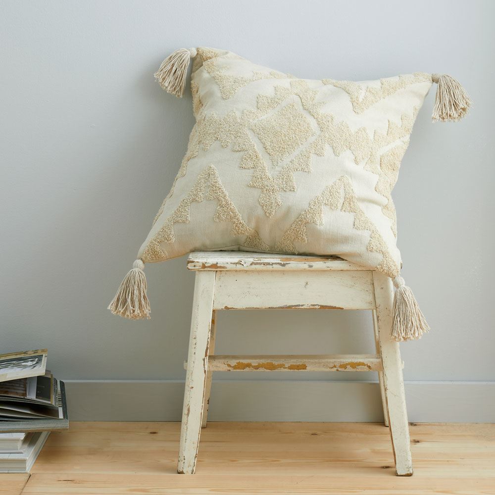Pineapple Elephant Imani Tufted Tasselled 100% Cotton Filled Cushion