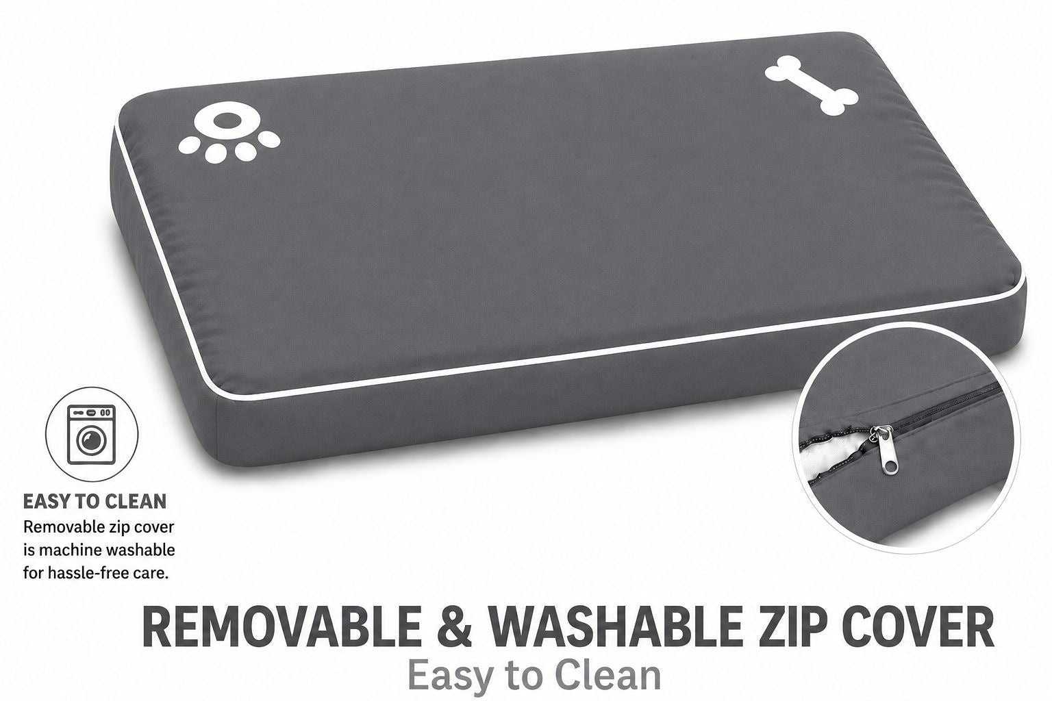 Night Zone Super Soft Bone & Paw Pet Bed Mat