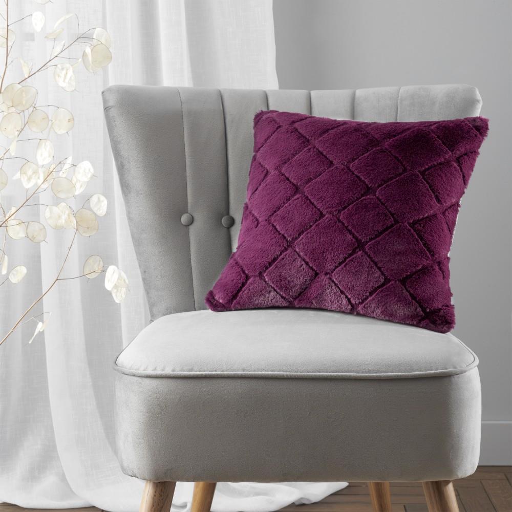 Catherine Lansfield Cosy Diamond Faux Fur Soft Touch 43x43cm