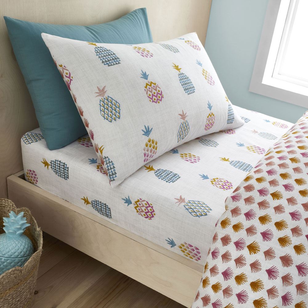 Pineapple Elephant Kids Ananas Pineapple 100% Cotton Fitted Sheet