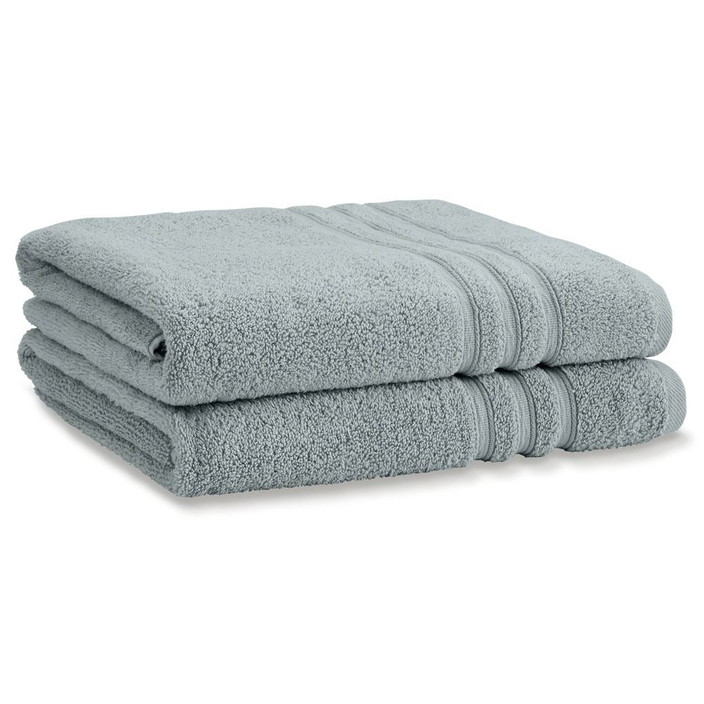 Catherine Lansfield Zero Twist 100% Micro Yarn Cotton Bath Sheet, 2 Pack