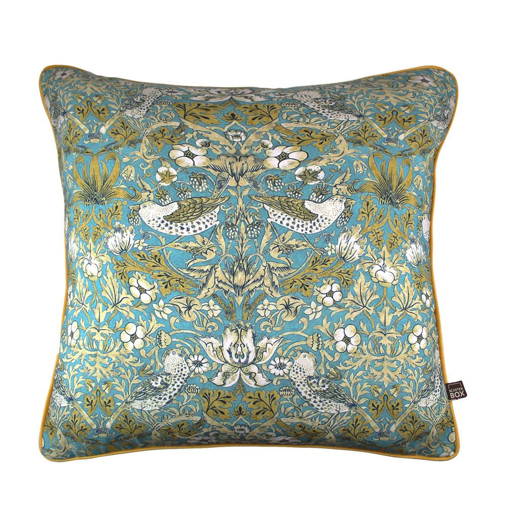 Scatter Box Vivaldi Velour Feather Filled Piped Cushion