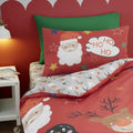 Bedlam Christmas Ho Ho Ho Easy Care Reversible Duvet Cover Set