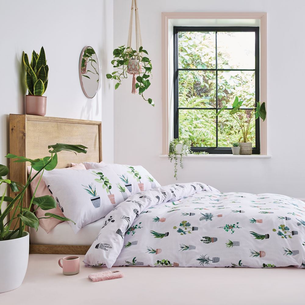 Sassy B Plant Babe Print Reversible Duvet Cover Set