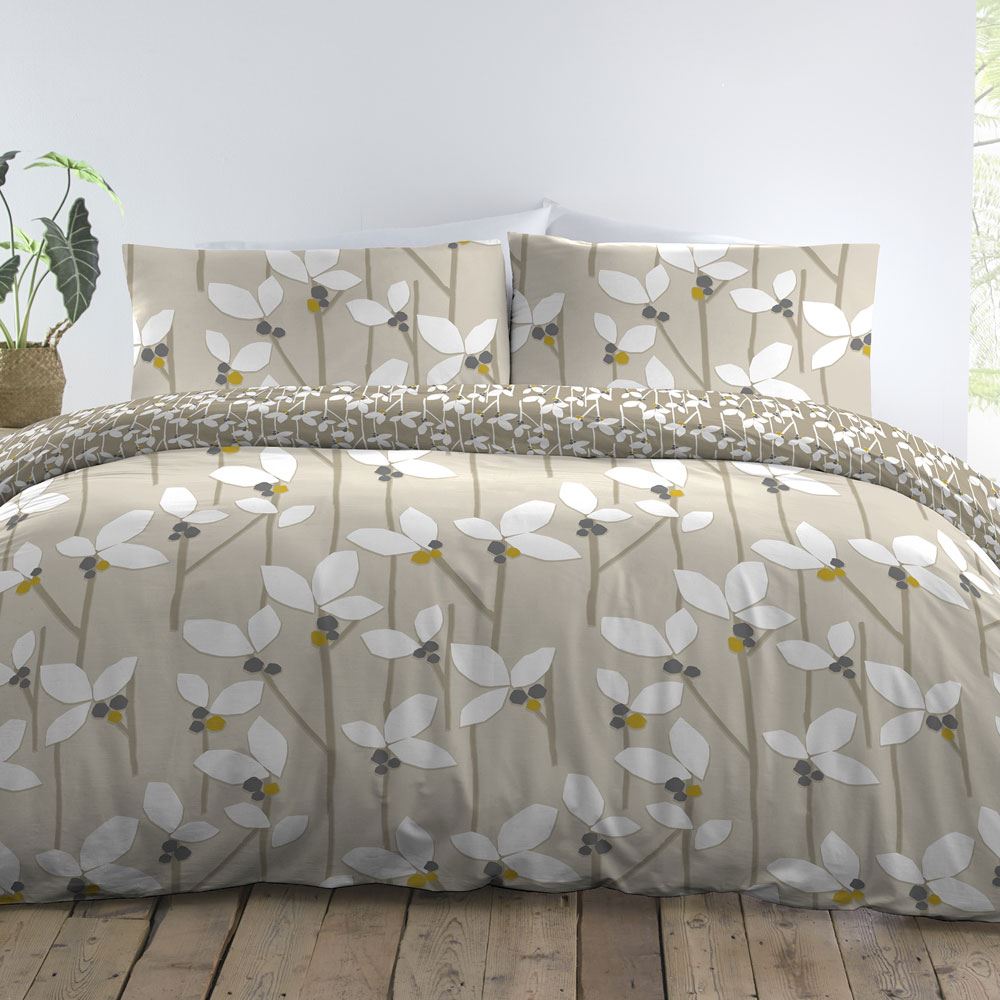 Dreams & Drapes Malmo Floral Scandi Print Easy Care Duvet Cover Set
