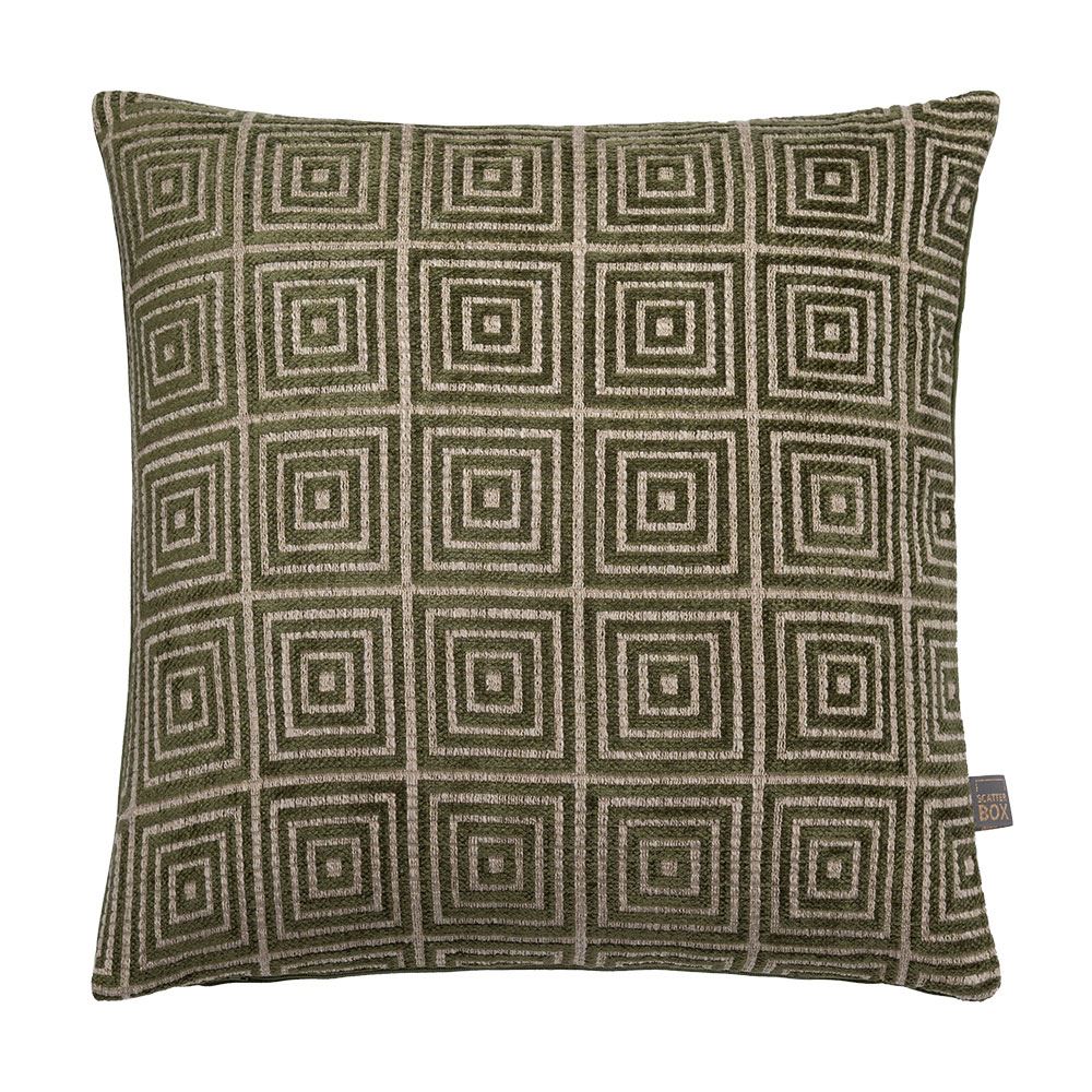 Scatter Box Mosaic Woven Geometric Feather Filled Cushion