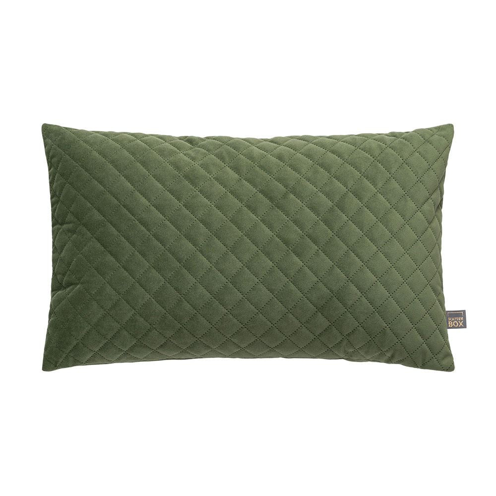 Scatter Box Erin Diamond Geometric Quilted Feather Filled Cushion