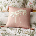 Catherine Lansfield Paradiso Tufted Palm 45x45cm Cushion Clay