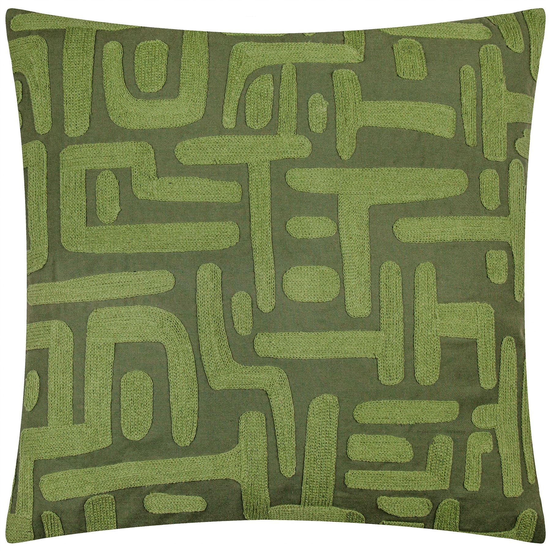 Hoem Brooke Abstract Embroidered 100% Cotton Cushion Cover