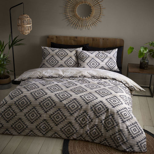 Catherine Lansfield Aztec Geo Print Easy Care Reversible Duvet Cover Set