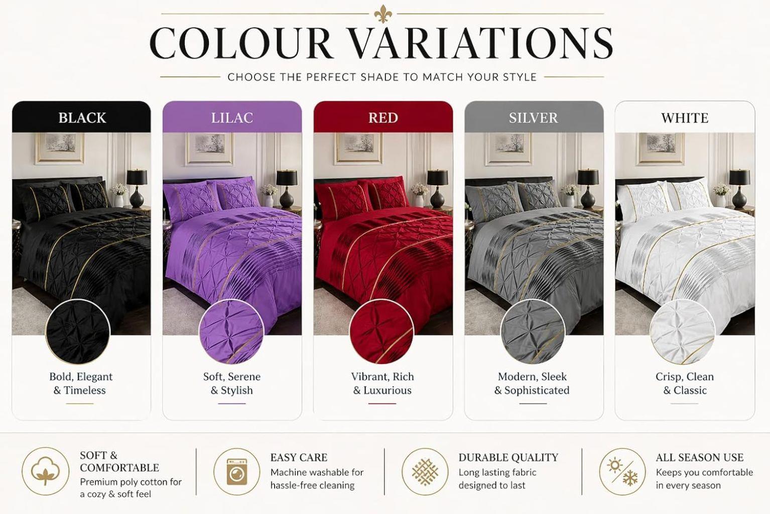 Night Zone Elegant Eleanor Duvet Cover Set