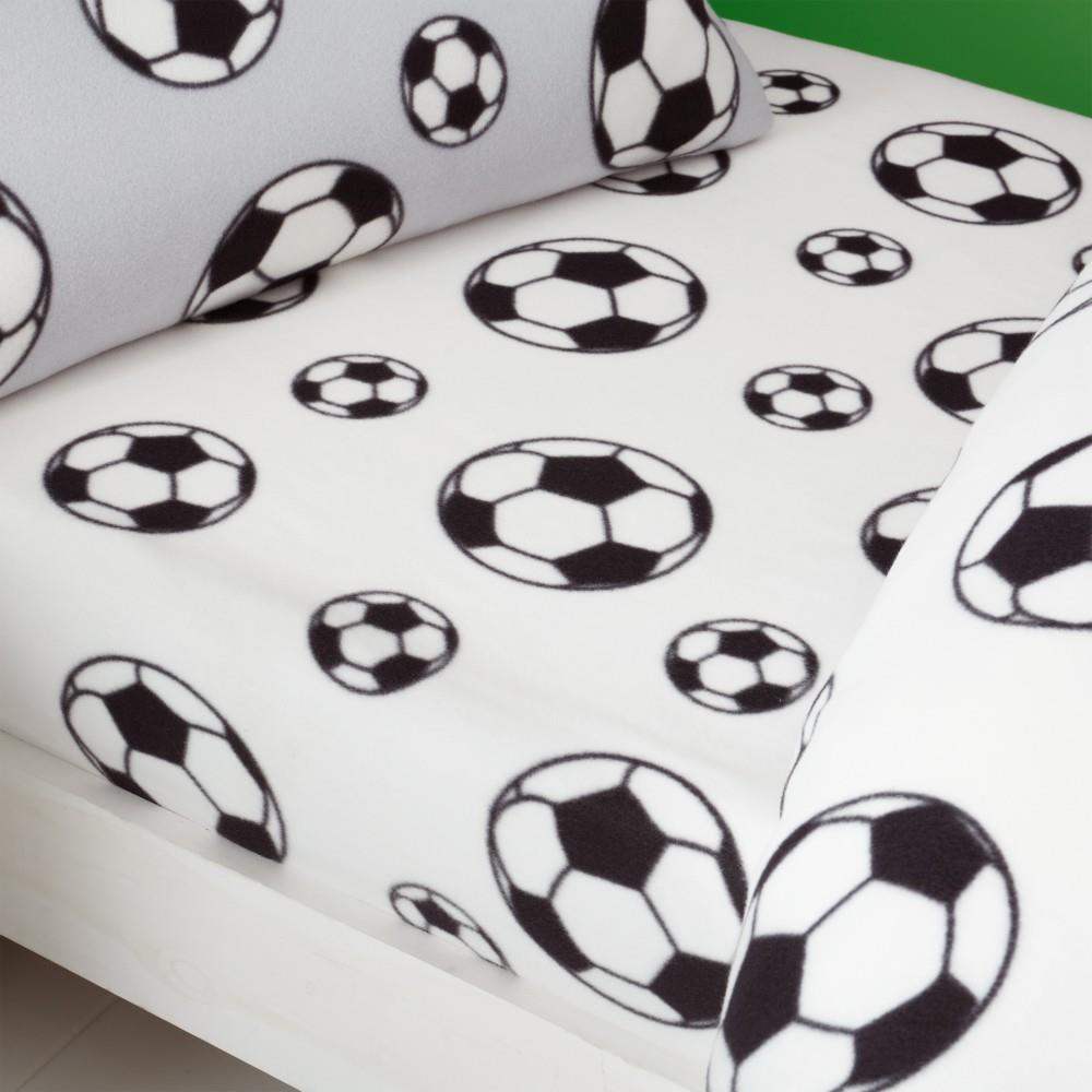 Catherine Lansfield Cosy Football Fleece Single Fitted Sheet