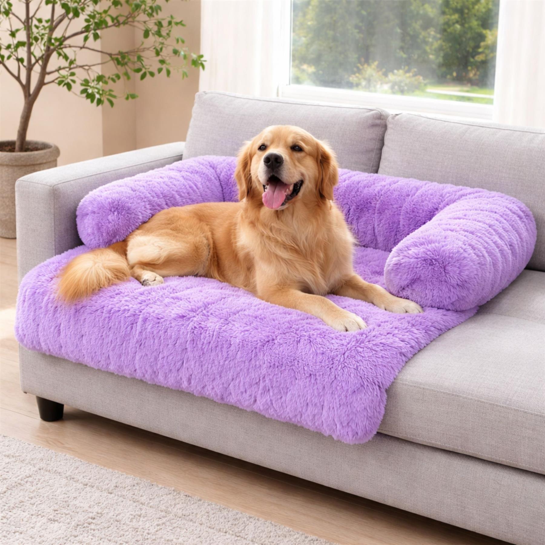 Night Zone Super Soft Plush Square Sofa Pet Bed