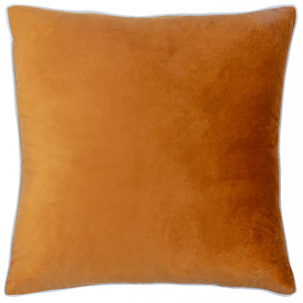 Riva Paoletti Meridian Faux Velvet Piped Cushion Cover