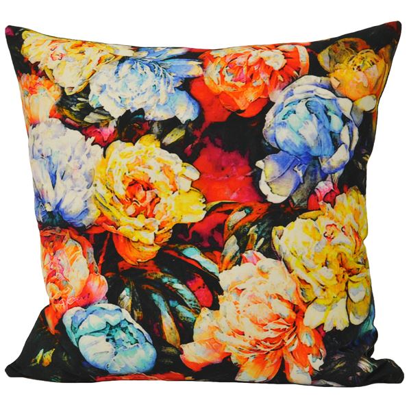 Paoletti Chaumont Flower Petal 100% Cotton Cushion Cover, Multi